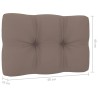 Chaises de jardin lot de 2 avec coussins taupe Pin imprégné 551585551585