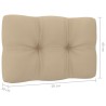 Chaises de jardin lot de 2 avec coussins beige Pin imprégné 551587551587