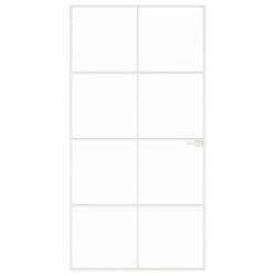 Porte d'intérieur Blanc 102x201,5 cm Trempé verre aluminium fin 551590551590