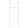 Porte d'intérieur Blanc 76x201,5 cm Trempé verre aluminium fin 551591551591