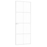 Porte d'intérieur Blanc 76x201,5 cm Trempé verre aluminium fin 551591551591