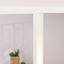 Porte d'intérieur Blanc 76x201,5 cm Trempé verre aluminium fin 551591551591