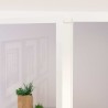 Porte d'intérieur Blanc 76x201,5 cm Trempé verre aluminium fin 551591551591