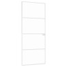 Porte d'intérieur Blanc 83x201,5 cm Trempé verre aluminium fin 551593551593