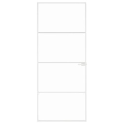 Porte d'intérieur Blanc 83x201,5 cm Trempé verre aluminium fin 551593551593