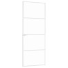 Porte d'intérieur Blanc 76x201,5 cm Trempé verre aluminium fin 551594551594