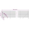 Clôture à mailles losangées avec ancrage anthracite 2,2x25 m 551605551605