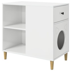 Maison pour chat Blanc Brillant 72 x 42.5 x 70 cm 551610551610