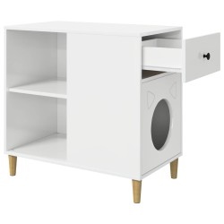 Maison pour chat Blanc Brillant 72 x 42.5 x 70 cm 551610551610