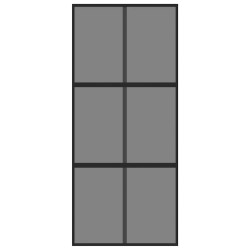 Porte coulissante noir 90x205 cm verre trempé aluminium 551627551627