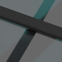 Porte coulissante noir 90x205 cm verre trempé aluminium 551627551627