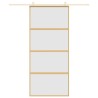 Porte coulissante doré 90x205 cm verre ESG dépoli et aluminium 551630551630