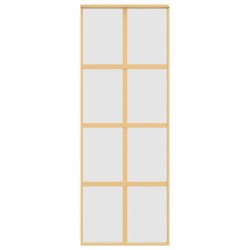 Porte coulissante doré 76x205 cm verre ESG dépoli et aluminium 551634551634