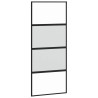 Porte coulissante noir 90x205 cm verre trempé aluminium 551639551639
