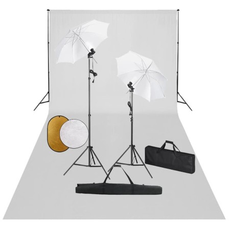 Kit de studio photo avec lampes toile de fond et réflecteur  551642551642