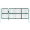 Portail de jardin grillagé vert 350 x 125 cm en acier galvanisé 551648551648