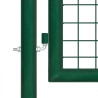 Portail de jardin grillagé vert 350 x 125 cm en acier galvanisé 551648551648