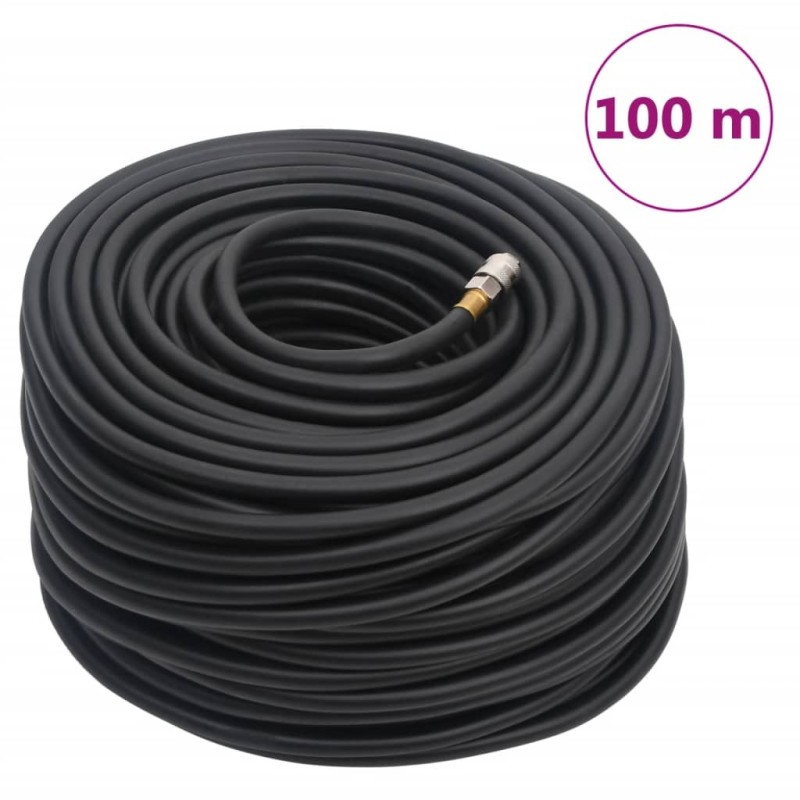 Tuyau d'air hybride noir 0,6" 100 m caoutchouc et PVC 551649551649