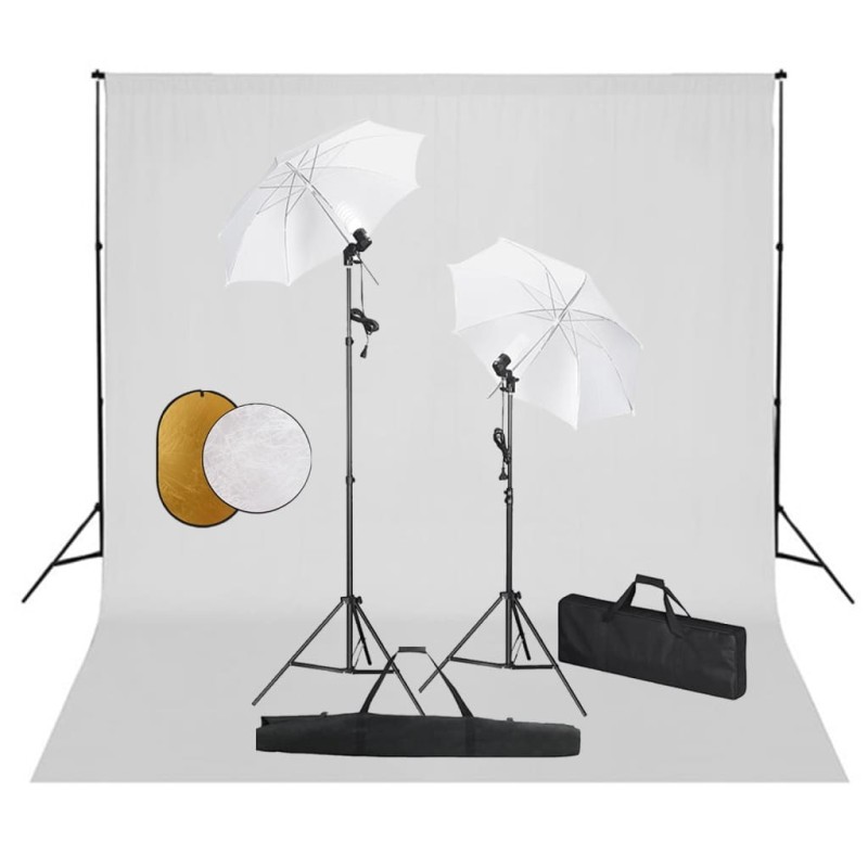 Kit de studio photo avec lampes toile de fond et réflecteur  551659551659