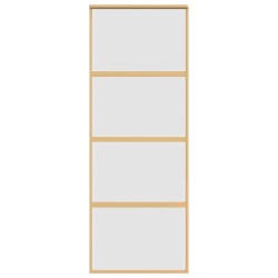 Porte coulissante doré 76x205 cm verre ESG dépoli et aluminium 551678551678