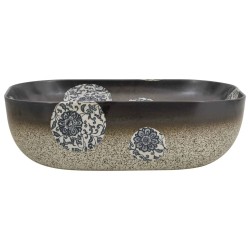 Vasque à poser multicolore rectangulaire céramique 551690551690