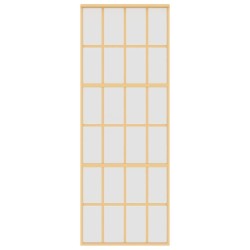 Porte coulissante doré 76x205 cm verre ESG dépoli et aluminium 551691551691