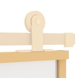 Porte coulissante doré 76x205 cm verre ESG dépoli et aluminium 551691551691