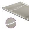 Auvent manuel rétractable avec LED 300x250 cm Crème 551695551695