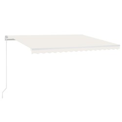 Auvent manuel rétractable avec LED 450x300 cm Crème 551701551701