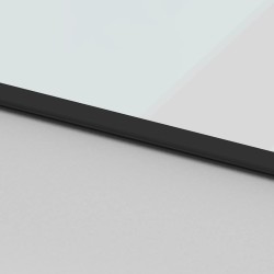 Porte coulissante noir 102,5x205 cm verre trempé aluminium 551709551709