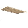 Auvent rétractable automatique 450x300 cm Jaune et blanc 551712551712