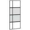 Porte coulissante noir 90x205 cm verre trempé aluminium 551718551718