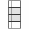 Porte coulissante noir 90x205 cm verre trempé aluminium 551718551718