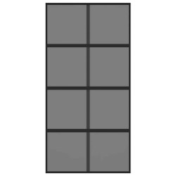 Porte coulissante noir 102,5x205 cm verre trempé aluminium 551719551719