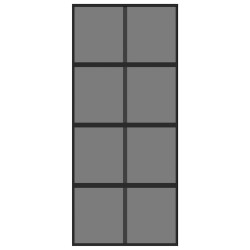 Porte coulissante noir 90x205 cm verre trempé aluminium 551721551721