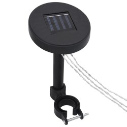 Tonnelle avec double toit et lumières LED 3x3 m Blanc 551747551747