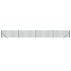 Clôture en treillis métallique et piquet d'ancrage vert 0,8x10m 551764551764