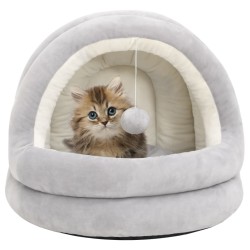 Lit pour chat 40x40x35 cm Gris et crème 551778551778
