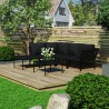 Salon de jardin 6 pcs avec coussins Noir PVC 551787551787