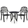 Ensemble de bistro 3 pcs Aluminium coulé Noir 551802551802