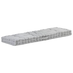 Coussin de plancher de palette Coton 120x40x7 cm Gris 551806551806
