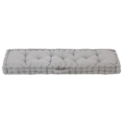 Coussin de plancher de palette Coton 120x40x7 cm Gris 551806551806