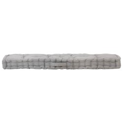 Coussin de plancher de palette Coton 120x40x7 cm Gris 551806551806