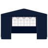 Tente de réception avec parois latérales 4x4 m Bleu 90 g/m² 551809551809
