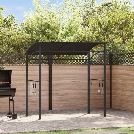 Belvédère de barbecue 215x150x220 cm Anthracite Acier 551822551822