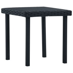 Table à thé de jardin Noir 40x40x40 cm Résine tressée 551838551838