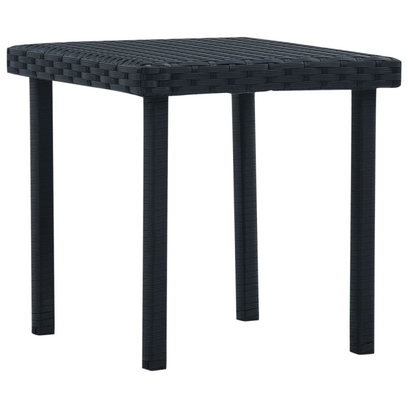 Table à thé de jardin Noir 40x40x40 cm Résine tressée 551838551838