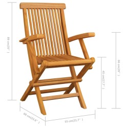Chaises pliables de jardin lot de 6 Bois de teck solide 551851551851