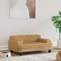 Lit pour chien marron 70x45x30 cm velours 551856551856