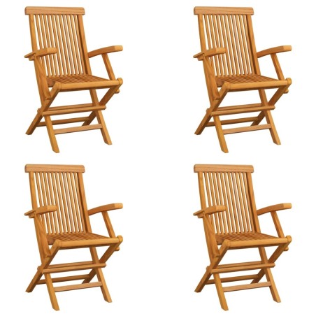 Chaises pliables de jardin lot de 4 Bois de teck solide 551873551873